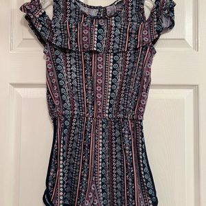 Adorable, cold shoulder romper